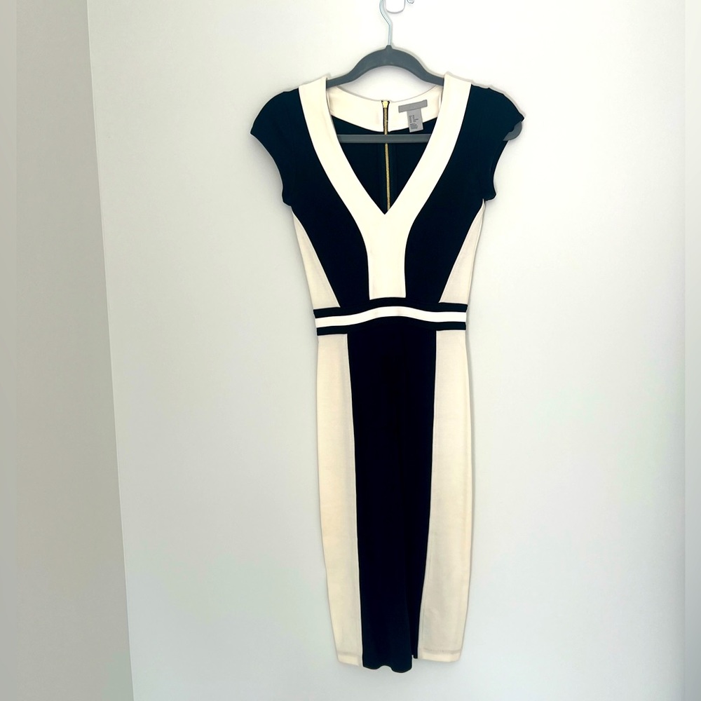 H&M Black and White Dress Size XS